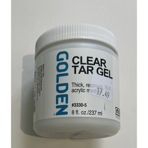 Golden Clear Tar Gel, Professional Acrylic Gel Medium, 8 Fl. Oz.